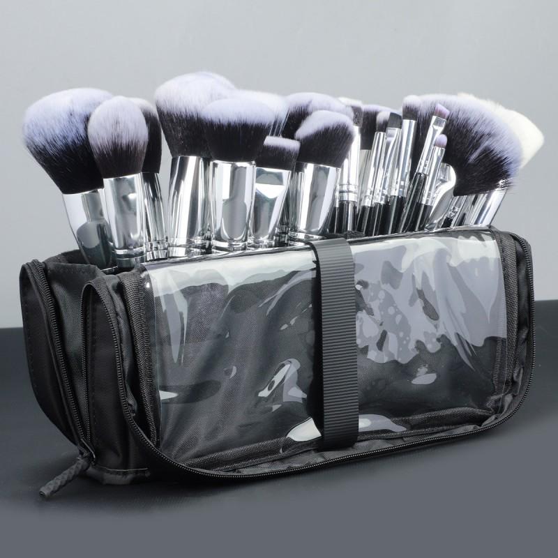 40pcs Black Makeup Brush Set Full Cosmetic Brushes With Bag Face Eye