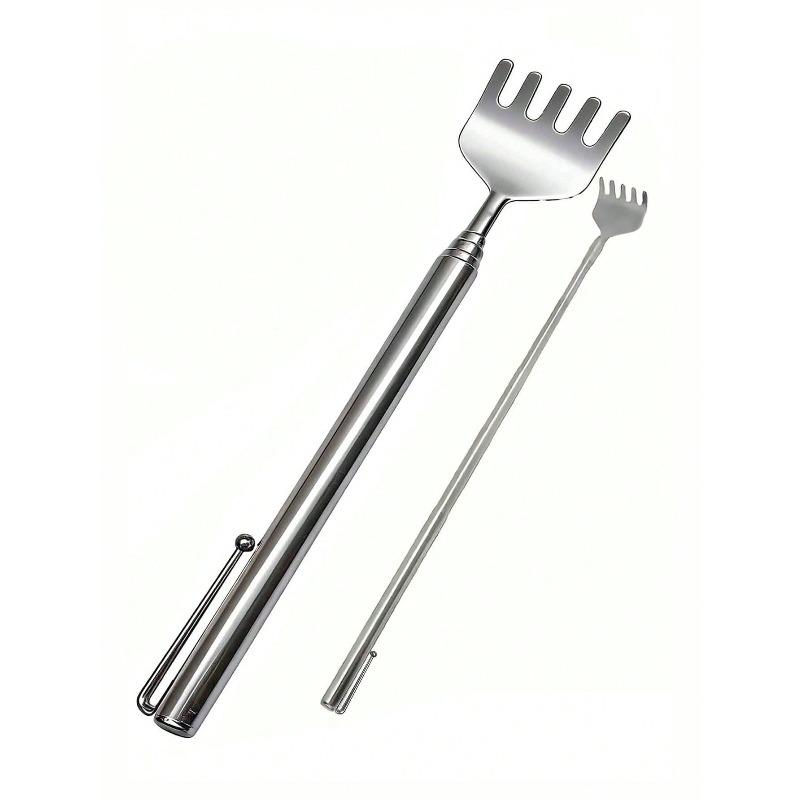 Pen-Style Retractable Back Scratcher - Stainless Steel Portable Itch Relief Tool, Multi-Function Massager