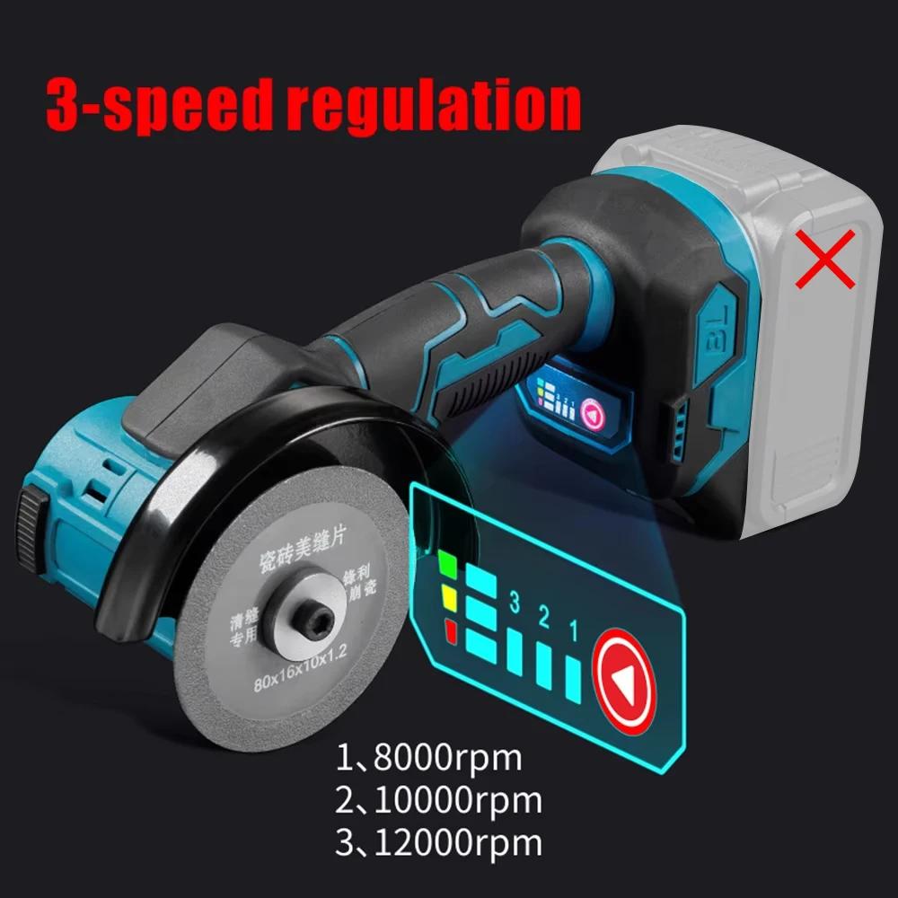 Mini 18V brushless Angle Grinder M10 Electric Polishing grinder FOR Makita Battery cordless 3 "with brush external rotation