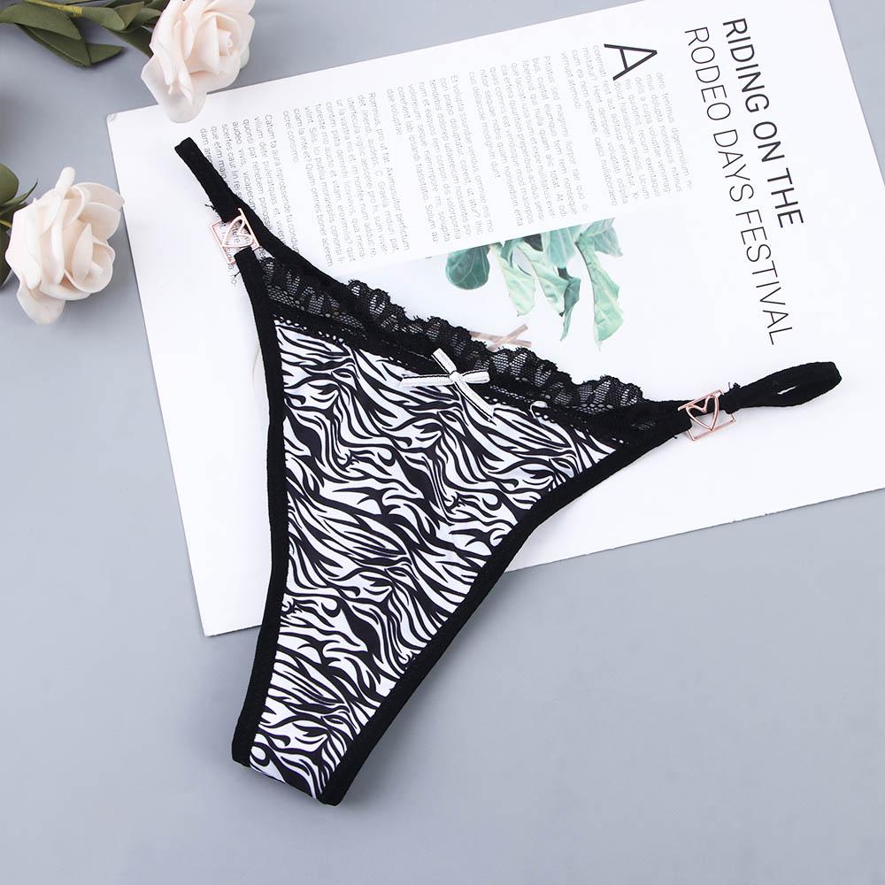 Trendy Underpants Law Waist Bow Thin Belt Lace Korean Underwear Briefs Women Panties G-String Thong
