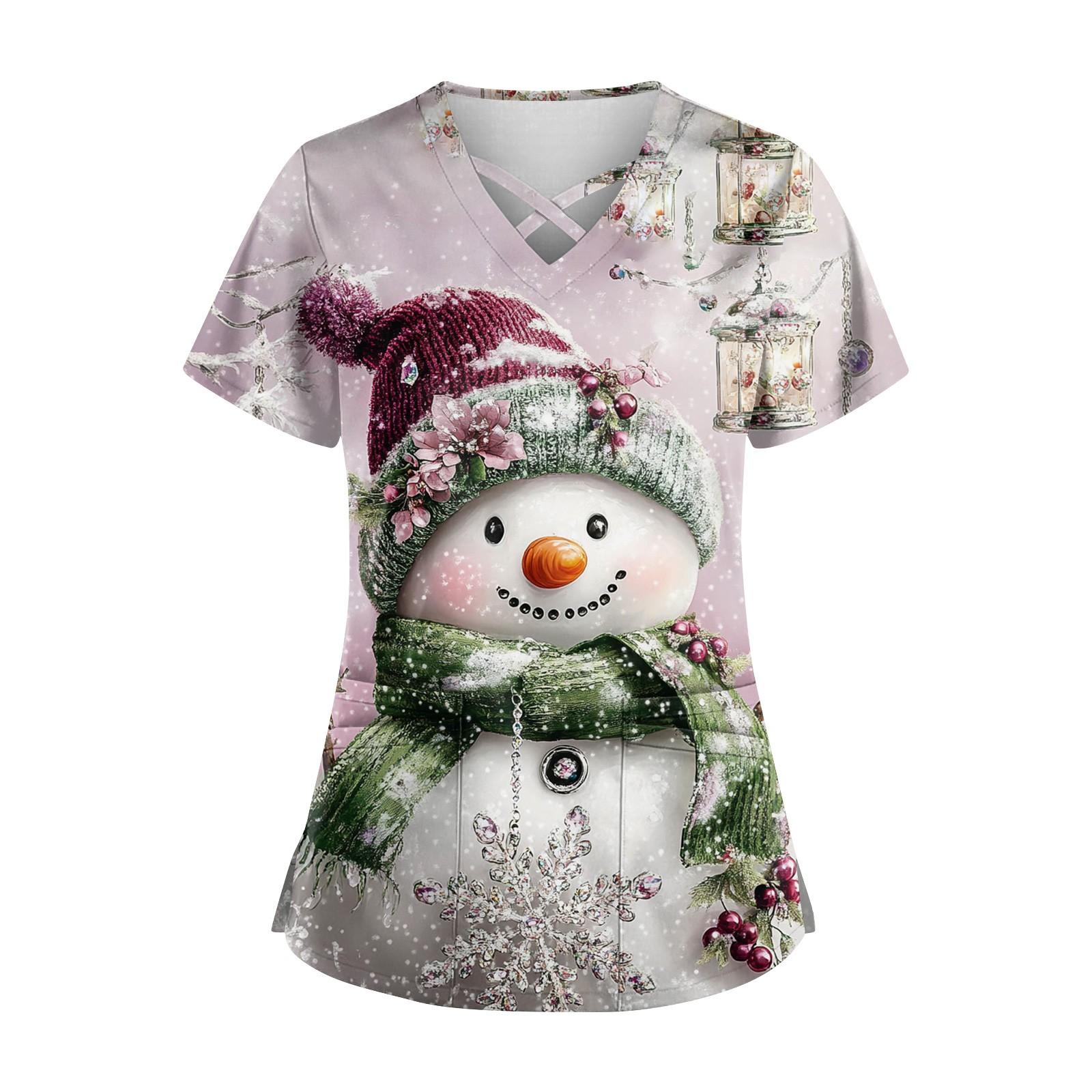 

Женская модная рабочая одежда с v-образным вырезом, короткими рукавами, завязками и карманами, топы соответствующего цвета и защитная одежда XXXL фиолетовый