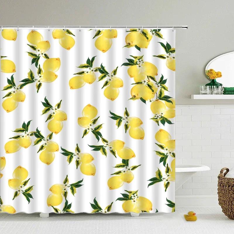 3D Printed Shower Curtains Tree Leaf Flower Plant Bathroom Curtain Waterproof Fabric Curtains Polyester Bath Screen
