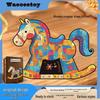 Wacocetoy High-Difficulty Adult Decompression Wooden Rocking Horse Puzzle with Irregular Shapes