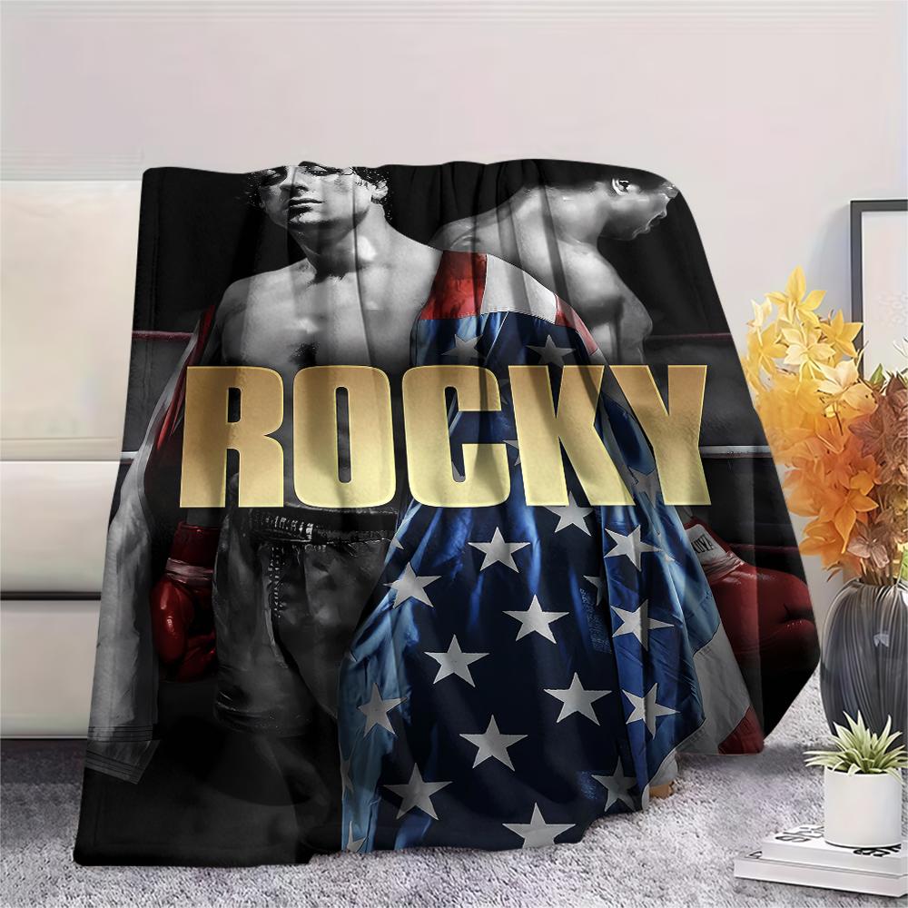 1pz Coperta in Flanella con Stampa Rocciosa, Alta Qualità per Tutte le Stagioni, Decorazione per la Casa, Calore e Comfort, Perfetta per Regali di Natale