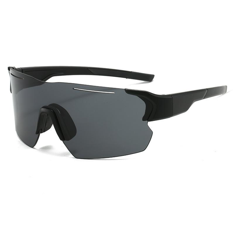 8606 Men'S And Women'S Outdoor Riding Glasses One-Piece Rimless Sports Glasses Pc Uv-Proof Sunglasses