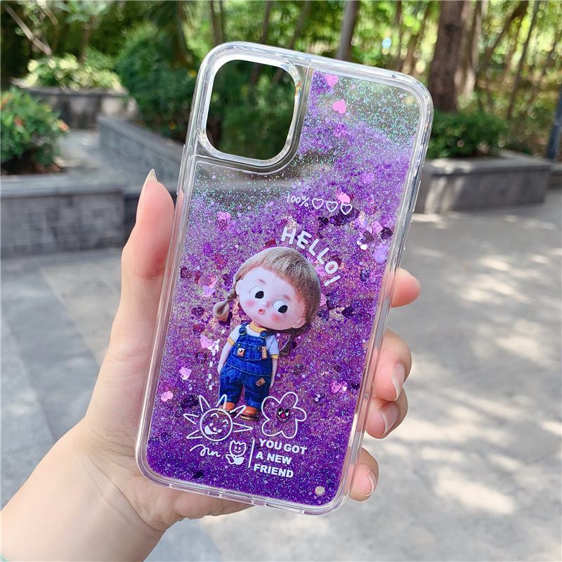 Vivo Y93 Quicksand X50 Protective Case with Cute Cartoon Design, Liquid Delivery