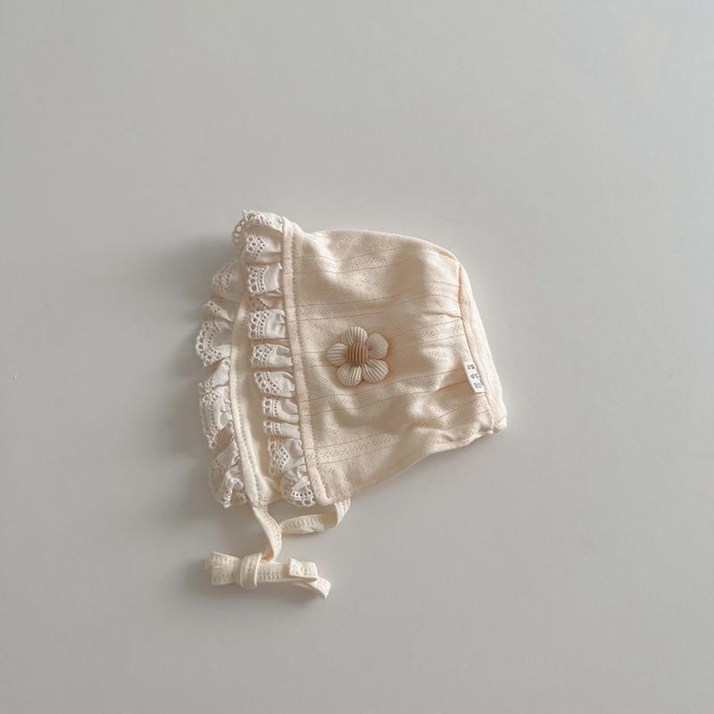 Baby Spetsmössa i Vintagestil med Blom-/Kaninmönster Stilfull Babyhatt med Justerbart Band Lämplig för Pojkar & Flickor