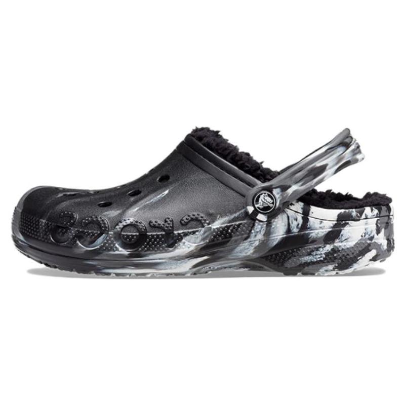 

Crocs EVA Baya Lined Marbled Clogs Black Silver 36-37 черный белый