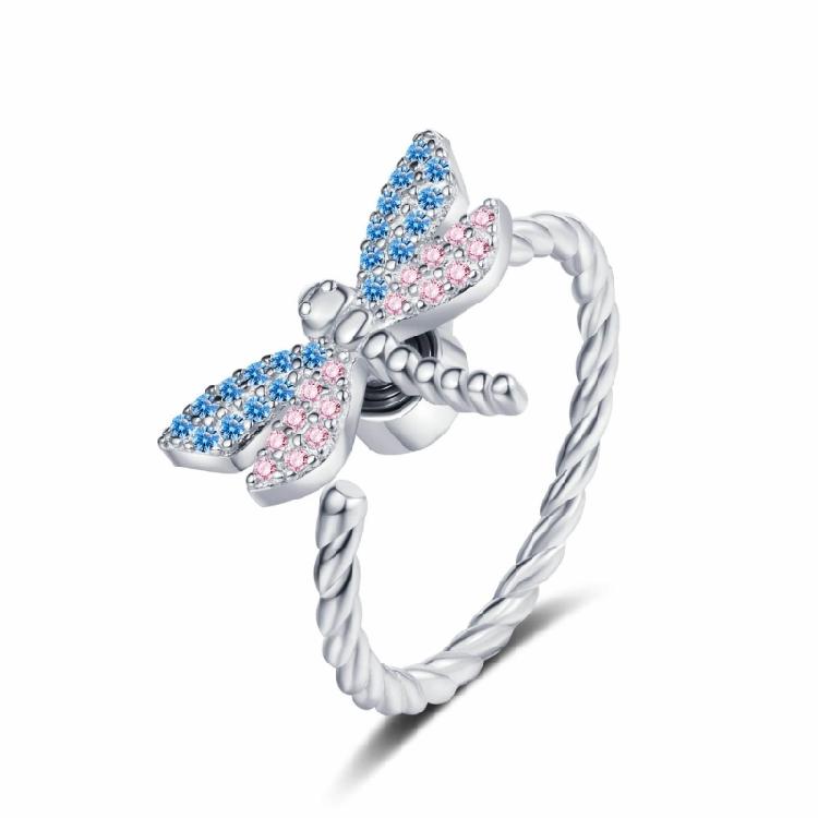 Rotatable Dragonflies Anxiety Rings for Women Mens Open Rings Party Jewelry Gift 1