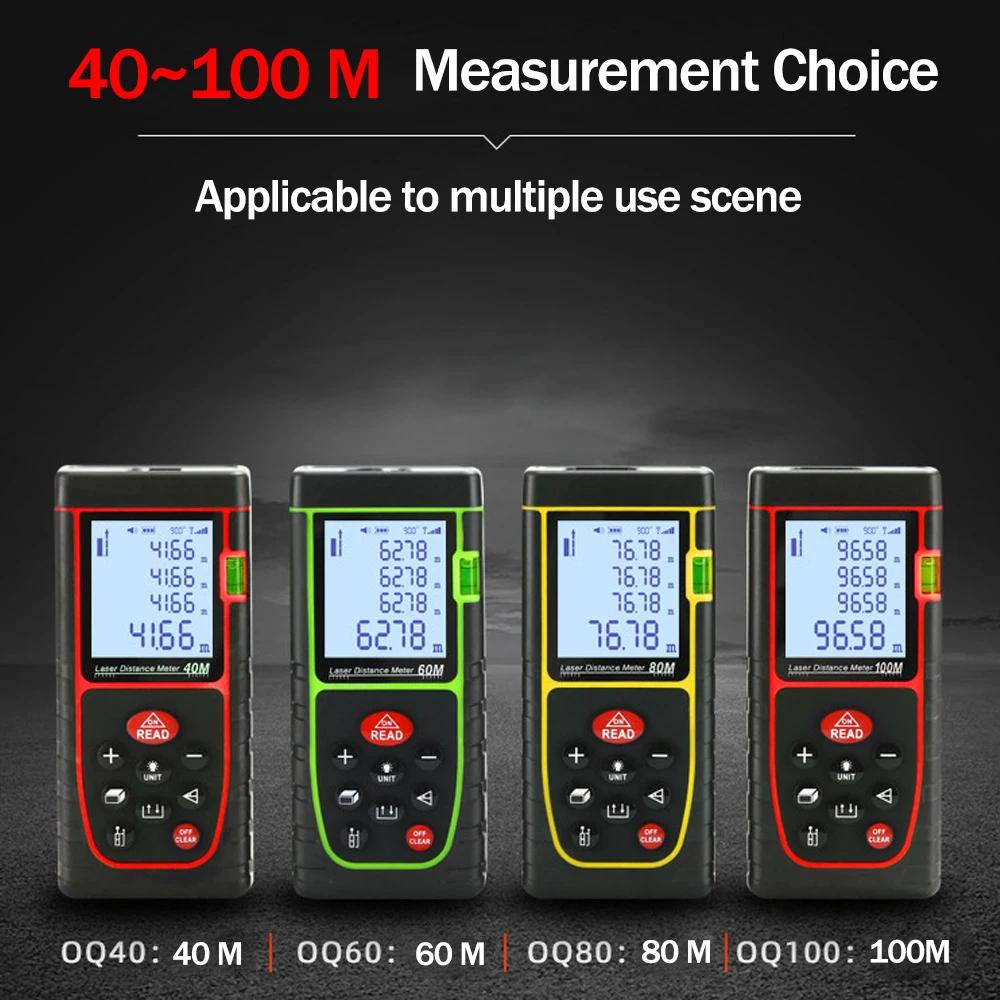 Laser Rangefinder 40M 60M 80M 100M Rangefinder with Backlight Tape Measure Rangefinder Build Measuring Equipment Ruler Test Tool