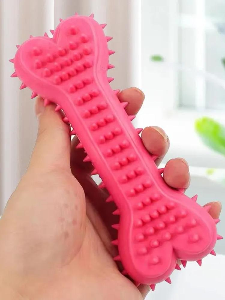 1 Stück Haustier Kauspielzeug Weichgummi Bissfestigkeit Knochenform Zähneknirschen Kauspielzeug für kleine Hunde Training Haustierbedarf