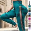 High Waist Seamless Yoga Pants With Side Cutouts Tie-Dye Print Womens Compression Fitness Leggings