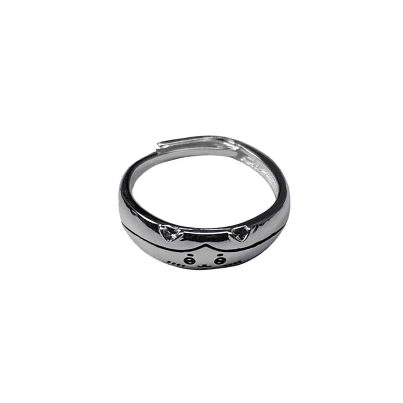 Japanischer Anime Kawaii Chiikawa Paarring Süße Cartoon Kreative Usagi Offener Verstellbarer Fingerring für Freundin Geburtstagsgeschenk