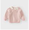 David Bella Children's Sweater Hoodie Autumn Dress Girls' Baby Pure Cotton Chinese Style Knitted Sweater