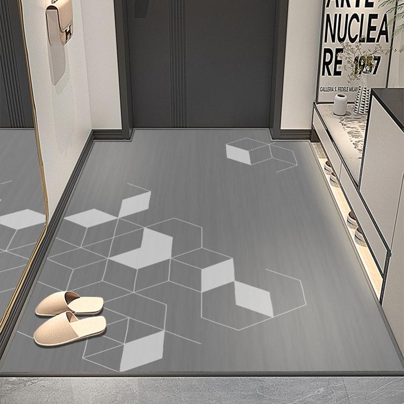 Home Floor Mat Advanced Sense Entrance Door Crystal Velvet Floor Mat Household Cutting Door NonSlip Foot Pad
