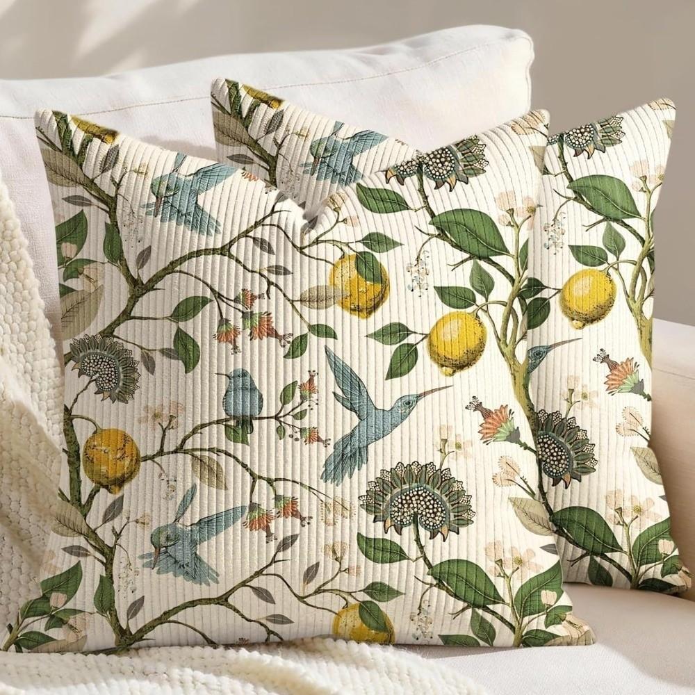 Floral Pattern Throw Pillow Cover Soft Farmhouse Pillow Cover Decorative Pillow Case Home Decor
