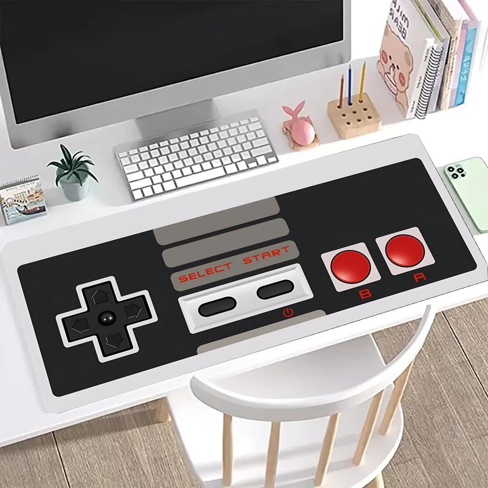 Retro-Spielecontroller Großes Mauspads HD Anti-Rutsch Gummiunterseite Waschbar XXL Schreibtischmatte mit Präzisionskanten für Gaming Büroarbeit