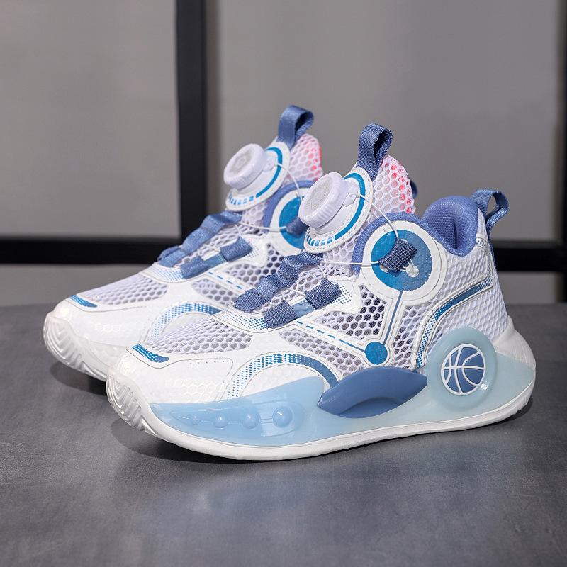 Boys Basketball Shoes Summer 2025 New Breathable Mesh Professional Training Shoes Boys Non-slip Children's Sports Shoes