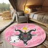 1 Piece Gothic Goat Outdoor Round Carpetoutdoor Carpets Suitable For Courtyard Rv Camping Gardens Tents Picnics Backyards Beaches And Decks