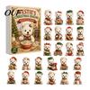 Holiday Decoration Accessories 24 Days Cute Dog Advent Calendar 2026, 2D Acrylic Puppy Ornaments Christmas Tree Hanging Countdown Calendar,