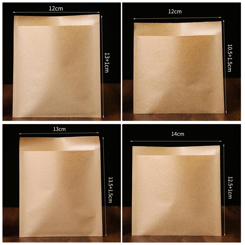 Kraft Paper Food Packaging Bag Disposable Snack Packing Bag Oil-Proof Paper Bag