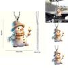 Christmas Cute Handheld Candle Snowman Pattern Acrylic Pendant For Holiday Decor And Gift Idea