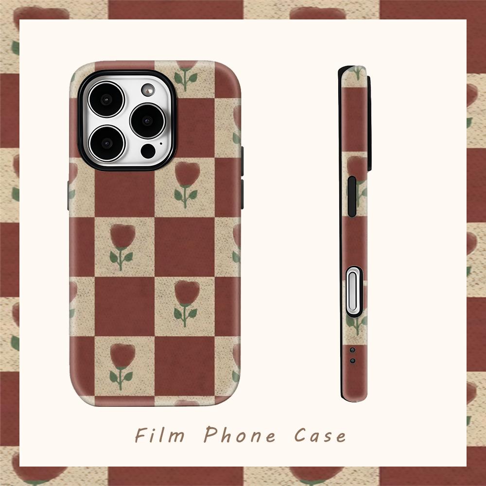 Burgundy RoseFor Magnetic Phone Case for IPhone 17 16 15 14 13 Pro Max Plus Single Double-layer Tough Case