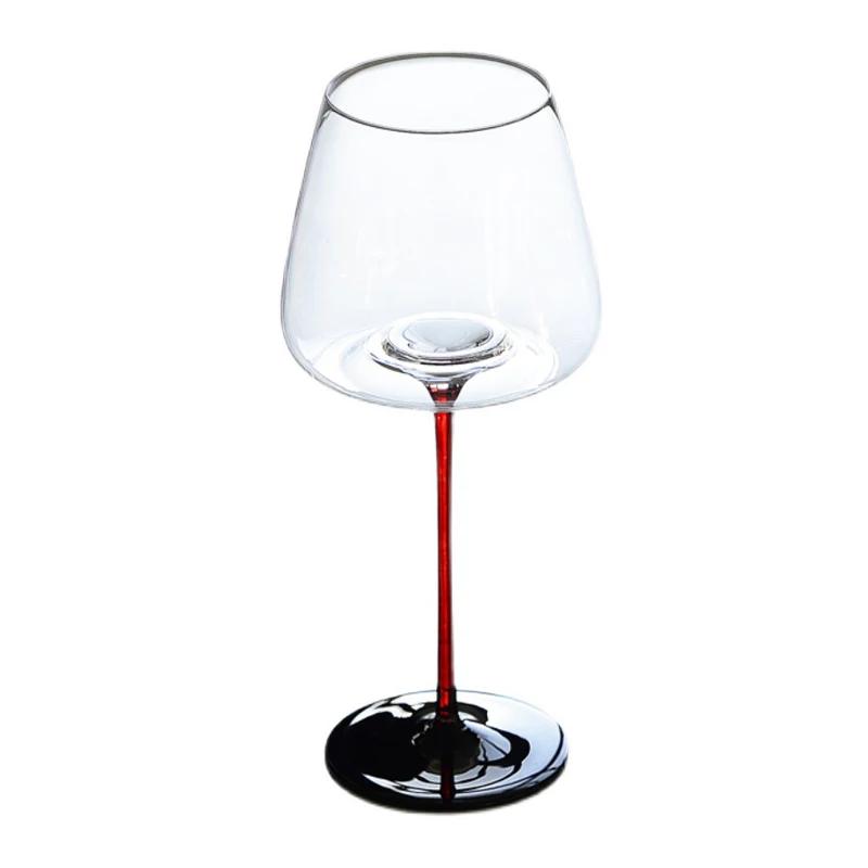 Copas de vino tinto y negro de 550 ml para el hogar, estilo nórdico, creativas, ligeras, de lujo, sin plomo, vaso de cristal, para cocina, bar y bebidas