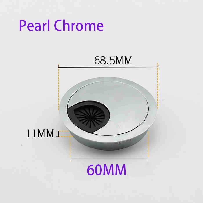 1/2/4/8Pcs 50/53/60/80mm Zinc Alloy Desktop Cable Hole Cover Protective Ring PC Desktop Circular Cable Protective Ring Bracket