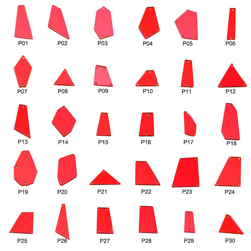 Acrylic Hand Seam Drill, Flat Bottom Special-Shaped Mirror Diy Clothing Decoration Jewelry Mirror Accessories Seam Drill