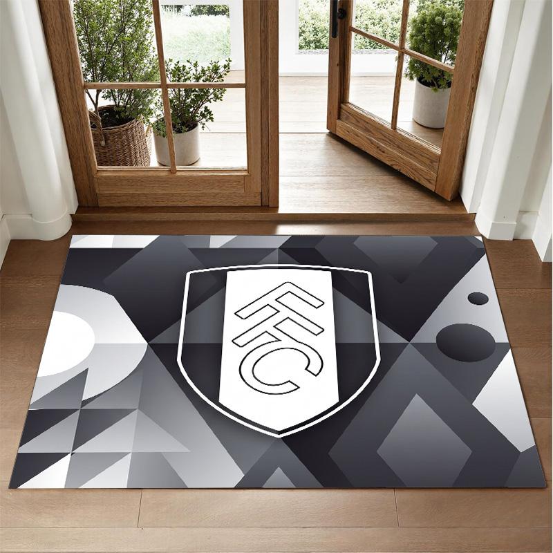 Fulham Voetbal Design Kristalfluweel Tapijt Zacht Decoratief Matje voor Slaapkamer Entree