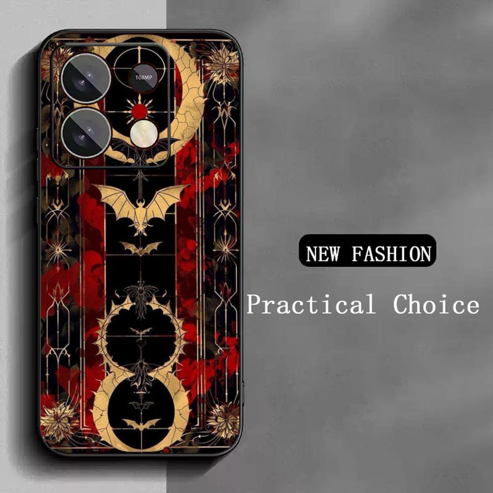 Super cool vampire fashion pattern design Phone Case For Redmi Note 14 13 12 11 Pro Plus S 5G 14C A3 Soft Black Phone Cover