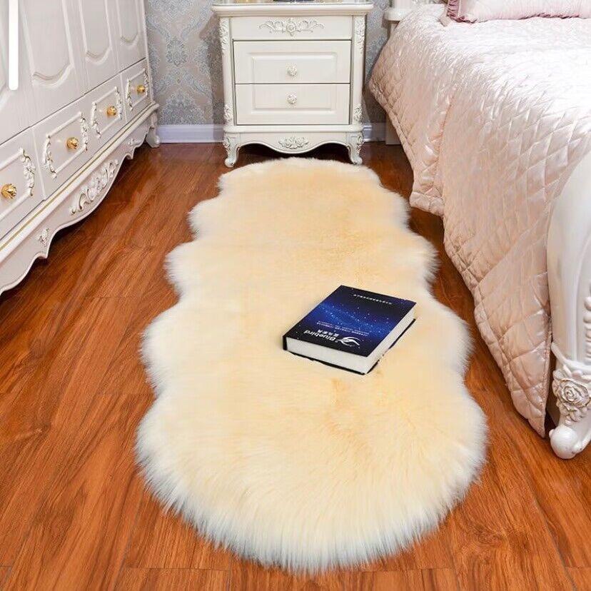 Soft Plush Carpet Rug - Imitation Wool for Bedroom, Sofa, or Bay Window