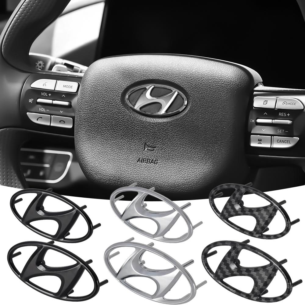 Car Steering Wheel Center Logo Emblem Cover Auto Accessories For Hyundai i20 i30 Tucson i10 ix35 i40 Accent Azera Elantra Ioniq R1