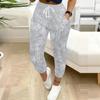 Summer Ladies Spiral Tie Dye Printed Sweatpants Loose Fit Drawstring Joggers Elastic Cuff Daily Casual Pants