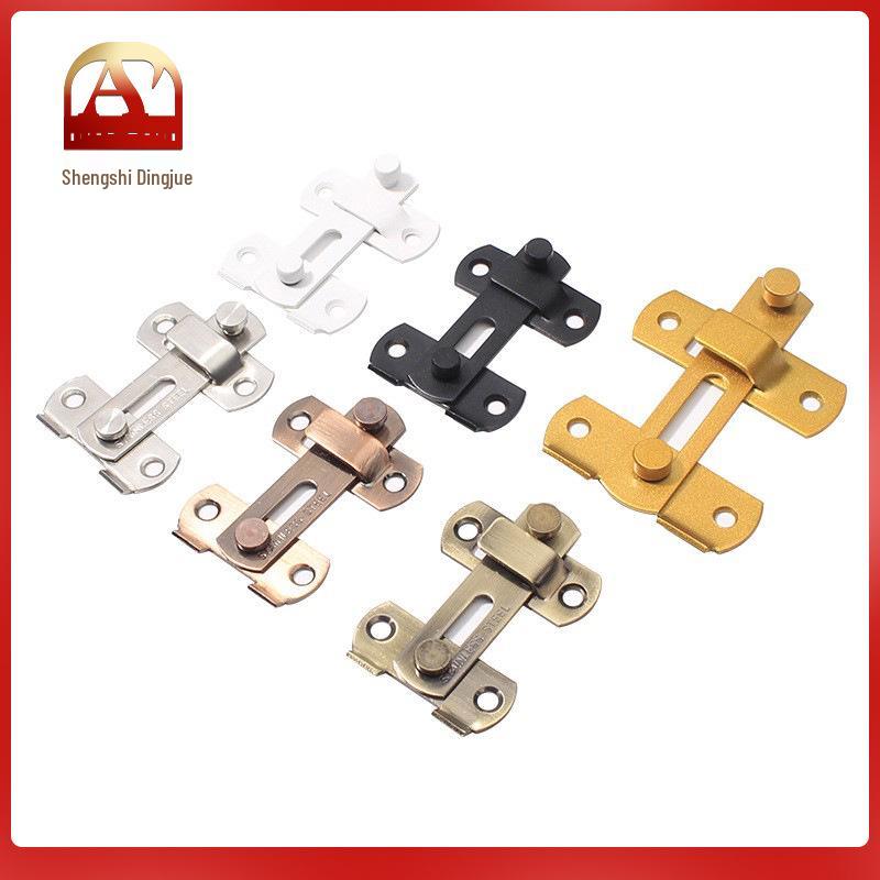 No-Drill Sliding Door Lock Bolt Anti-theft Clasp for Bathroom and Room Doors