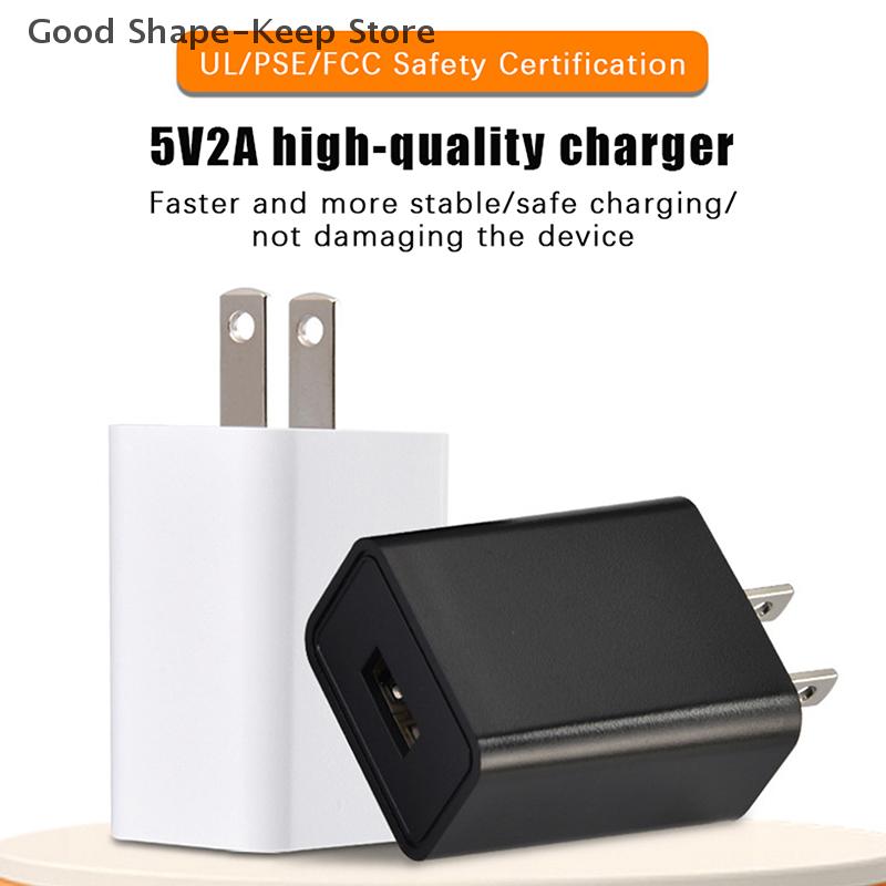 1PC US Adapter 5V 2A Fast Charging UL Plug One USB Port Phone Charging Wall Charger Travel In USA Japan Thailand Canada Colombia