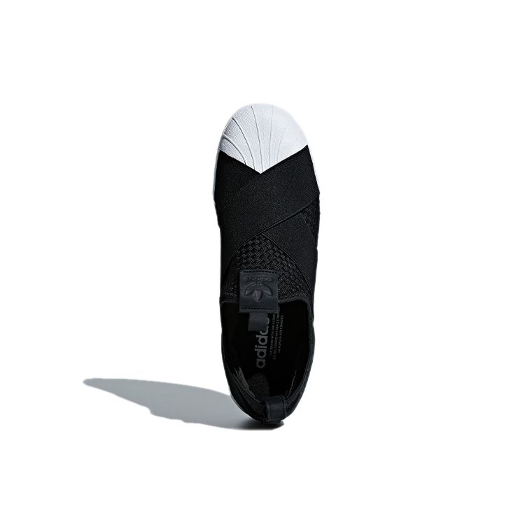 Adidas Originals Superstar Slip-On Lightweight Breathable Low-Top Skate Shoes Unisex Sneakers Black CQ2487