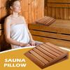 Sauna Neck Pillow Breathable Ergonomic Natural Wooden Sauna Headrest Back Cushion For Home Room Commercial Resting Relaxing
