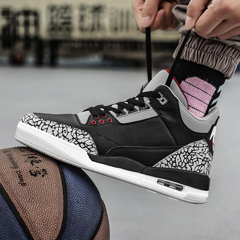 Men's Shoes Autumn New Non-slip and Wear-resistant Basketball Shoes High-top Sports Student Board Shoes Korean Version Trendy Versatile Casual Shoes