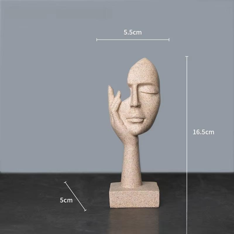 European Resin Abstract Mask Statues Miniature Collectible Figurines for Home Office Study Desktop Decoration Ornaments Gifts
