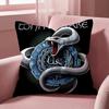 Whitesnake Cushion Cover Multi-Scene Pillow Cover for Home & Car - Reversible, Soft & Durable for Daily Use