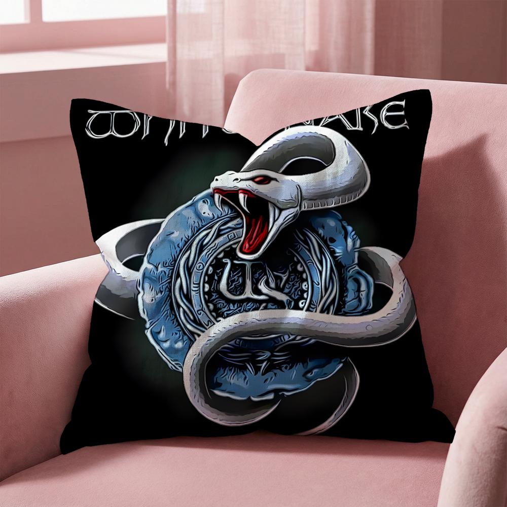 Whitesnake Cushion Cover Multi-Scene Pillow Cover for Home & Car - Reversible, Soft & Durable for Daily Use