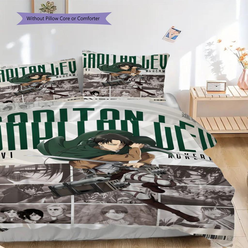 A-Attack T-Titans Set Threepiece Set 1 Duvet Cover 2 Pillowcase Without Core Soft And Comfortable Bedding Set Duvet Cover And Pillowcase
