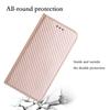 Für iPhone 15 Pro Carbonfaser-Textur PU-Leder+TPU Brieftaschen-Etui Ständer Handyhülle