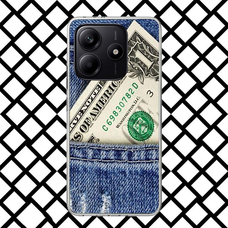 

Cool 100 Dollar Bank Note Phone Case for Xiaomi Redmi Note 15 14 14S 13 12 12S 11 Pro Plus 11E 11T 11S 10S 5G Soft Cover Fundas Redmi Note 14 Pro 4G
