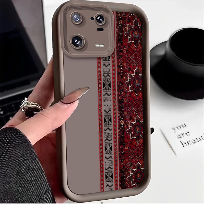 Tribal Carpet Printing Case for Xiaomi Mi 15 14 14T 13 13T 12 11 11T Lite POCO X7 X6 5G X5 X3 NFC F6 F5 M7 M6 Pro 4G Cover Funda
