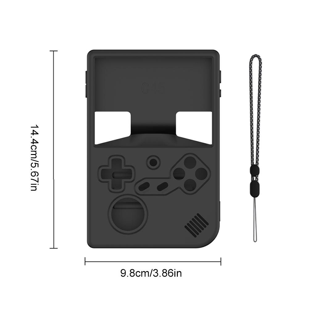 Silicone Protective Case with Lanyard Shockproof Soft Skin Cover Protector for ANBERNIC RG40XXV Handheld Game Console