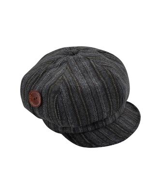 Mileko Side Button Hat Khaki Gray