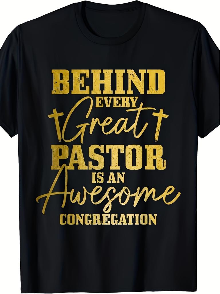Plus Size, Men & Women' Plus Size Christian Church T-Shirt - Retro Pastor Apparel Suitable for Pasto